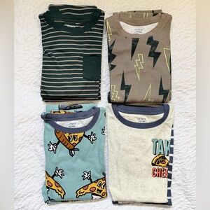 Carter's Boys' 4 Long-sleeves Cotton Pajama Sets, Size 10
